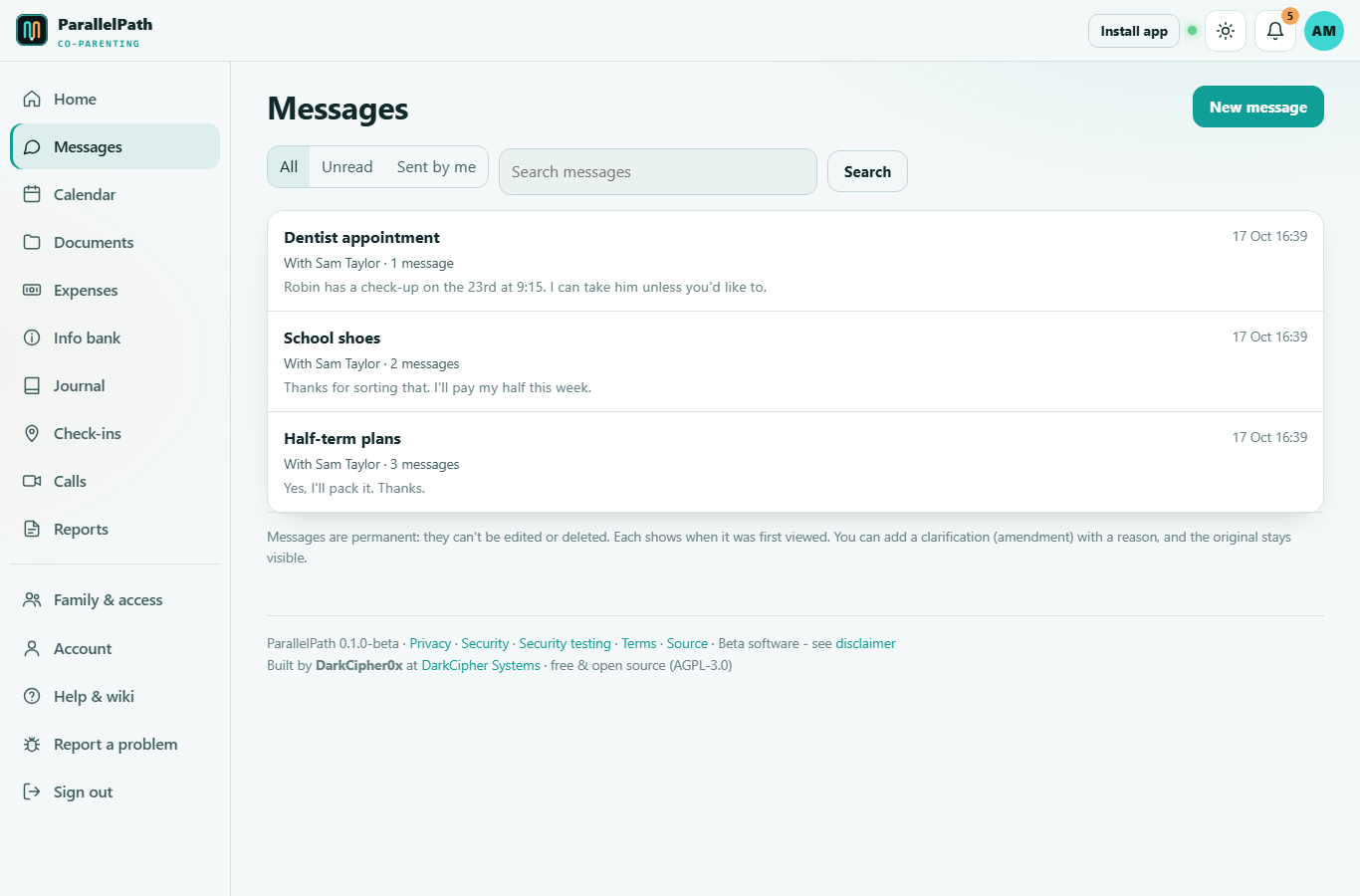 Messages